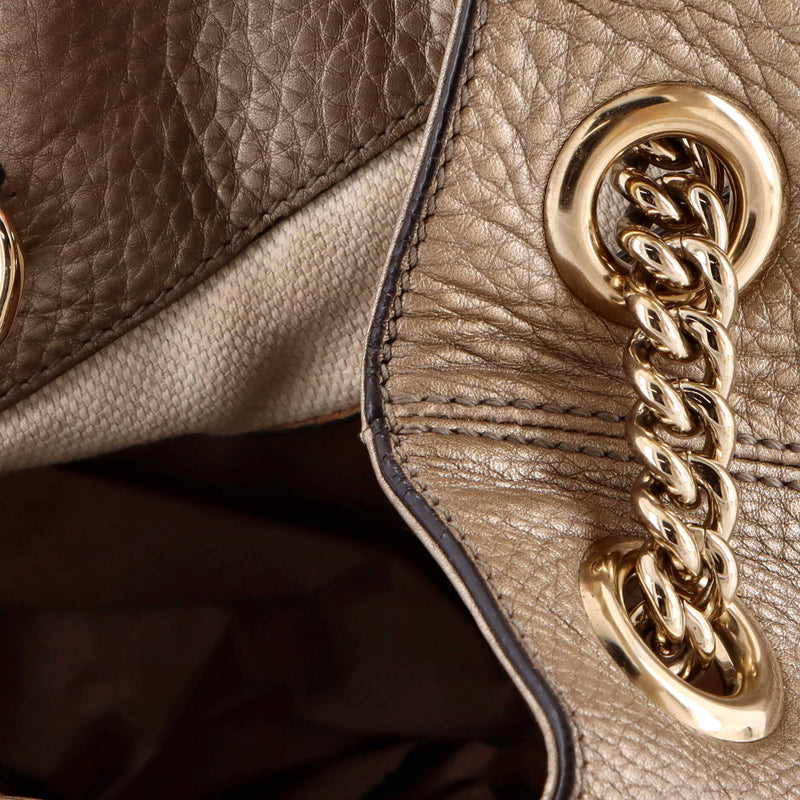 Soho Chain Strap Shoulder Bag Leather