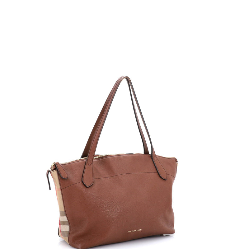 Welburn Tote Leather And House Check