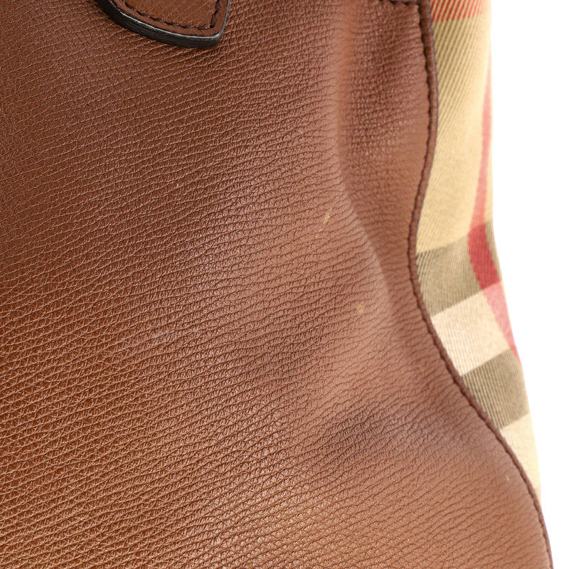 Welburn Tote Leather And House Check