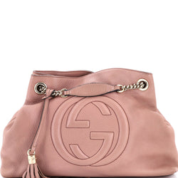 Soho Chain Strap Shoulder Bag Leather