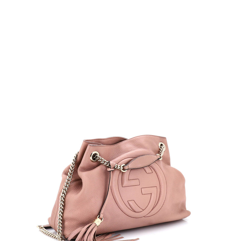 Soho Chain Strap Shoulder Bag Leather
