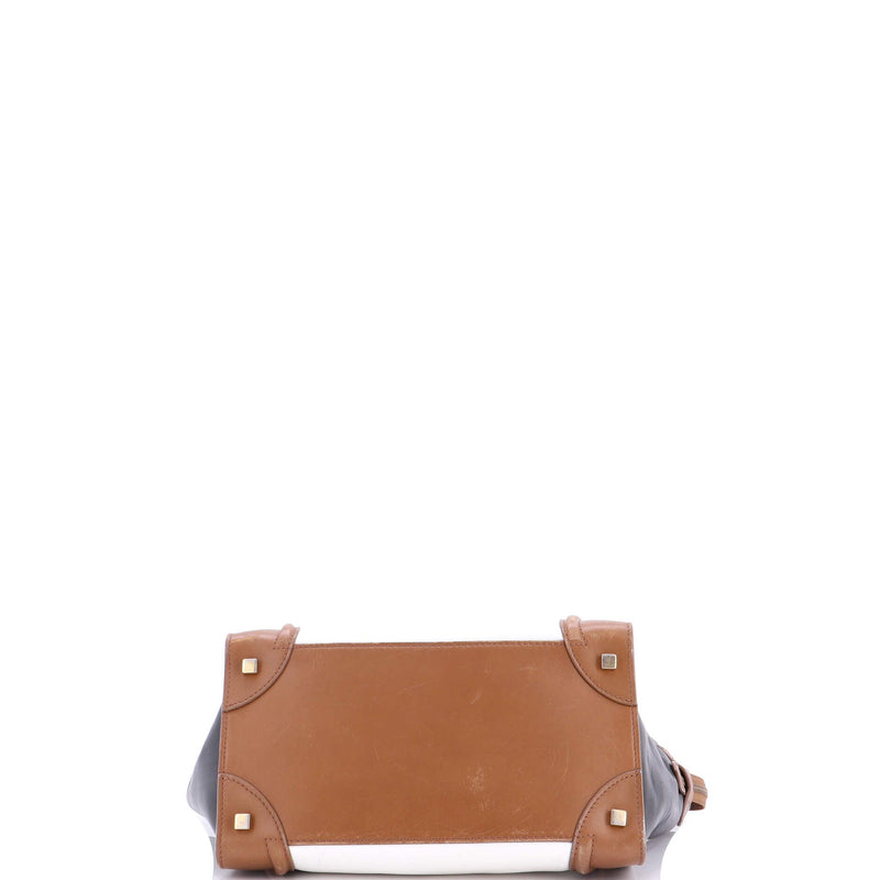 Tricolor Luggage Bag Leather Mini