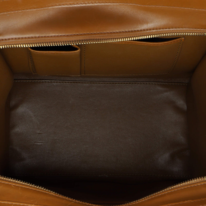 Tricolor Luggage Bag Leather Mini