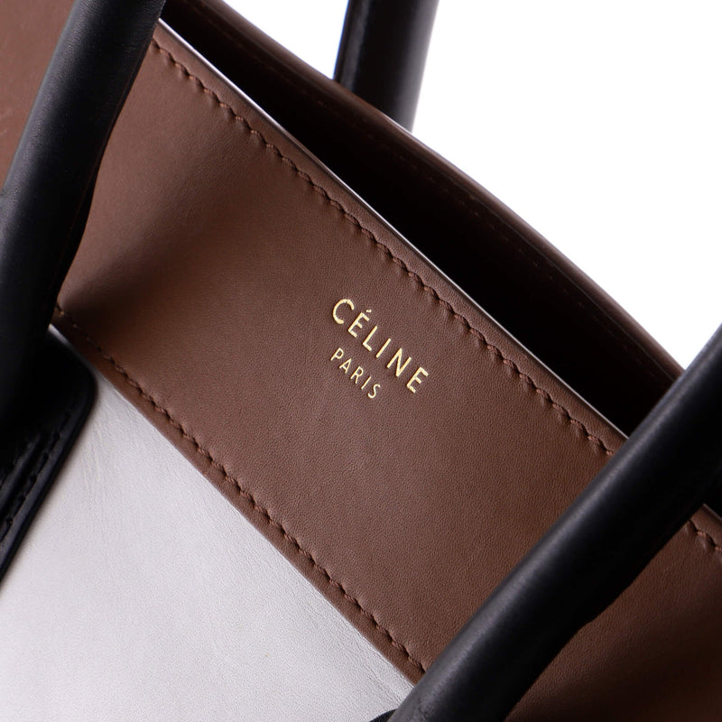 Tricolor Luggage Bag Leather Mini