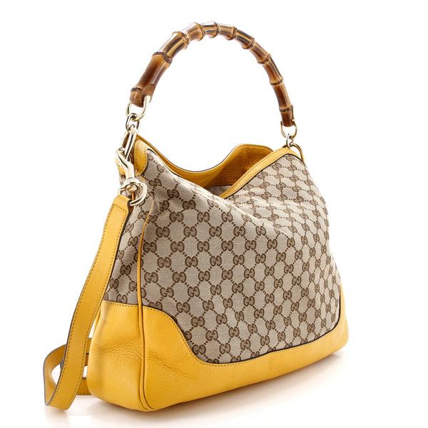 Diana Bamboo Shoulder Bag Gg Canvas