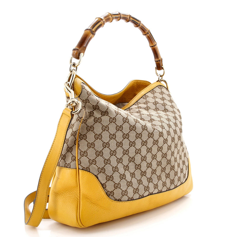 Diana Bamboo Shoulder Bag Gg Canvas