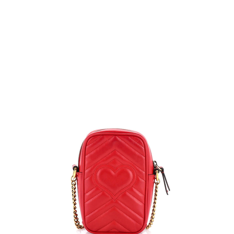 Gg Marmont Vertical Phone Crossbody Bag