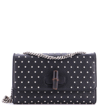 Miss Bamboo Shoulder Bag Studded Leather