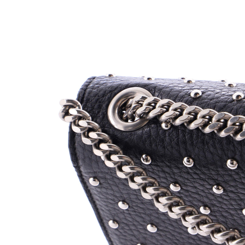 Miss Bamboo Shoulder Bag Studded Leather