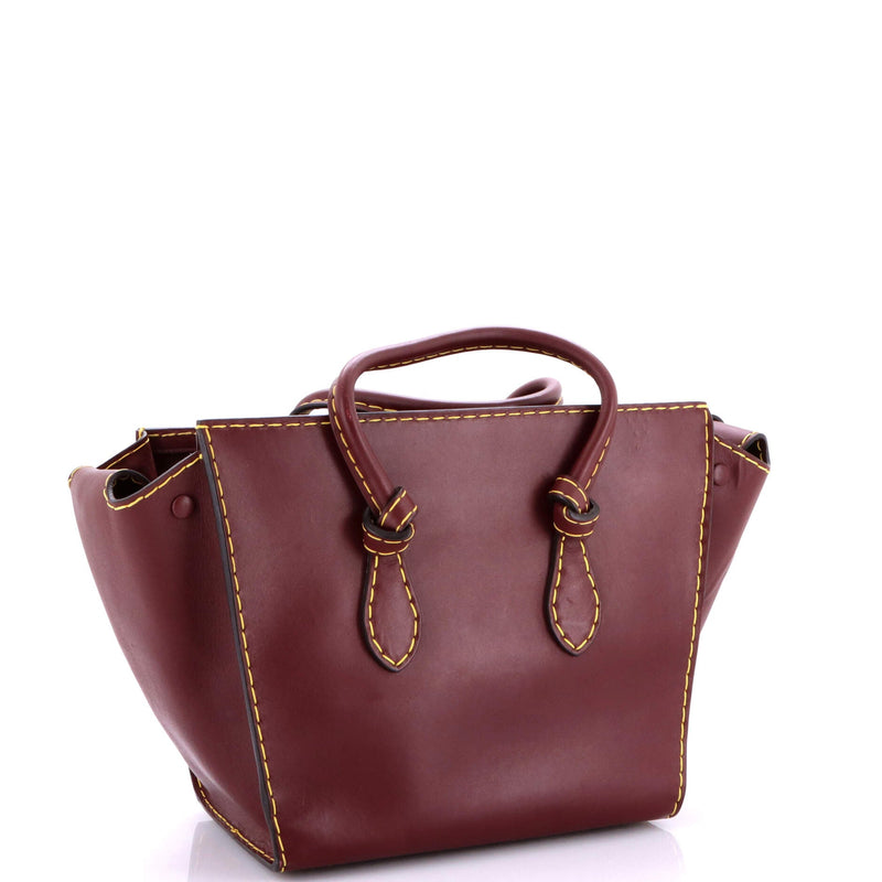 Tie Knot Tote Smooth Leather Small