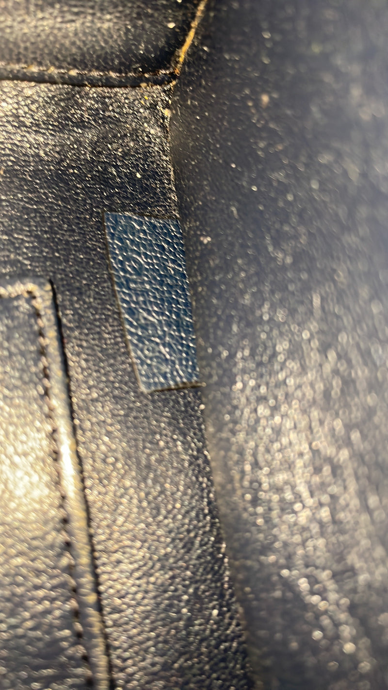 Tricolor Luggage Bag Leather Nano