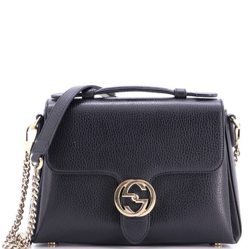 Interlocking Top Handle Bag Leather