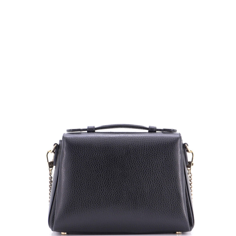 Interlocking Top Handle Bag Leather