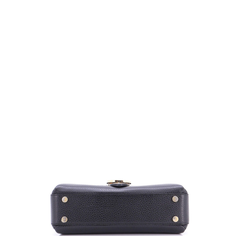 Interlocking Top Handle Bag Leather