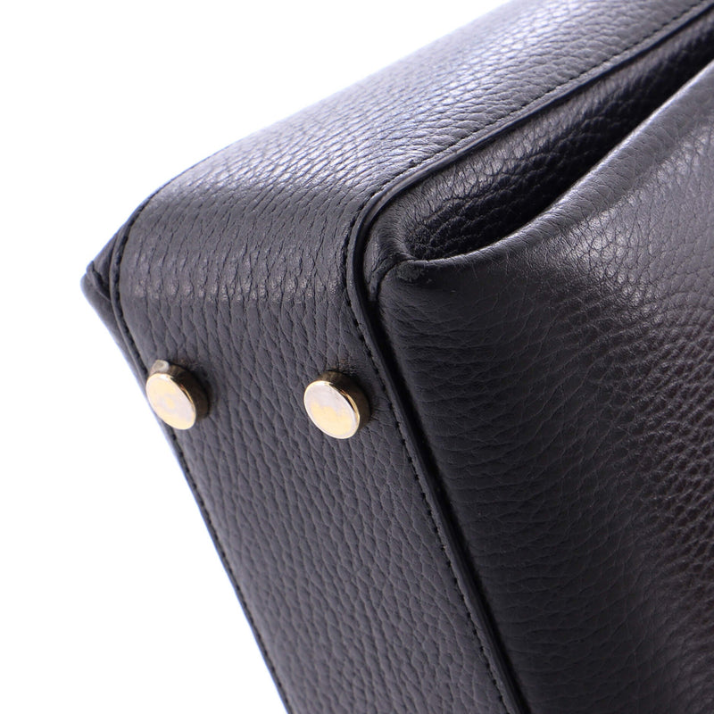 Interlocking Top Handle Bag Leather