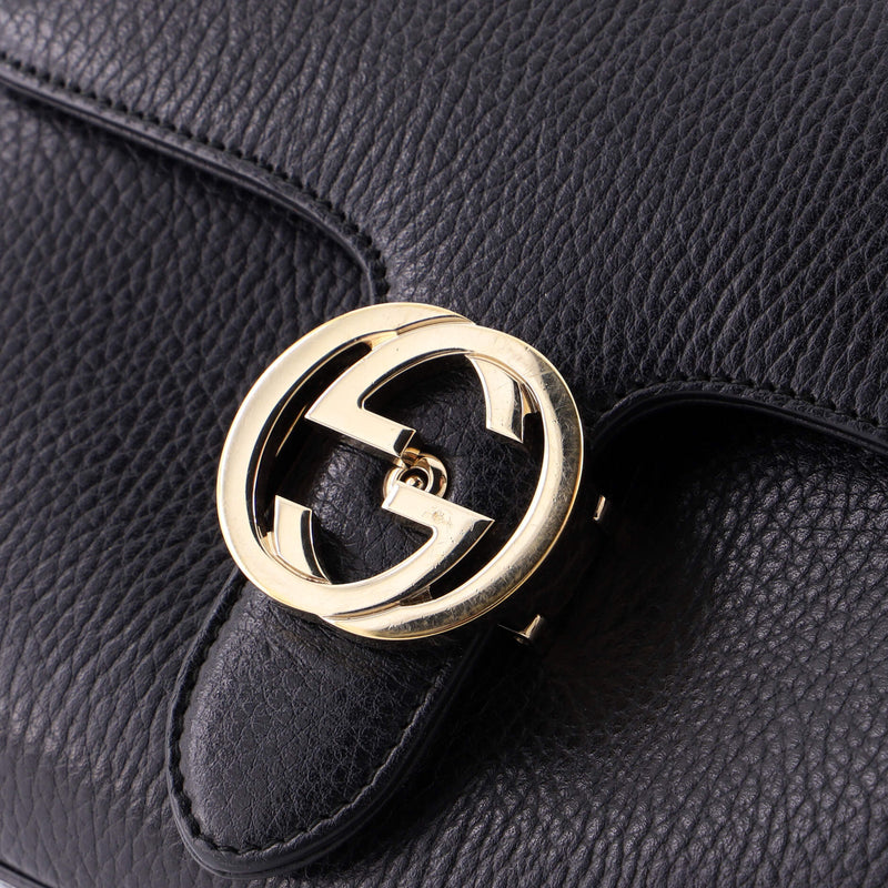 Interlocking Top Handle Bag Leather