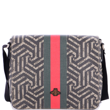 Bee Web Flap Messenger Bag Caleido Gg