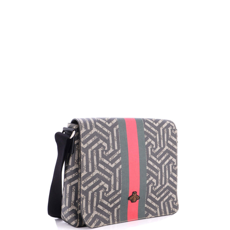 Bee Web Flap Messenger Bag Caleido Gg