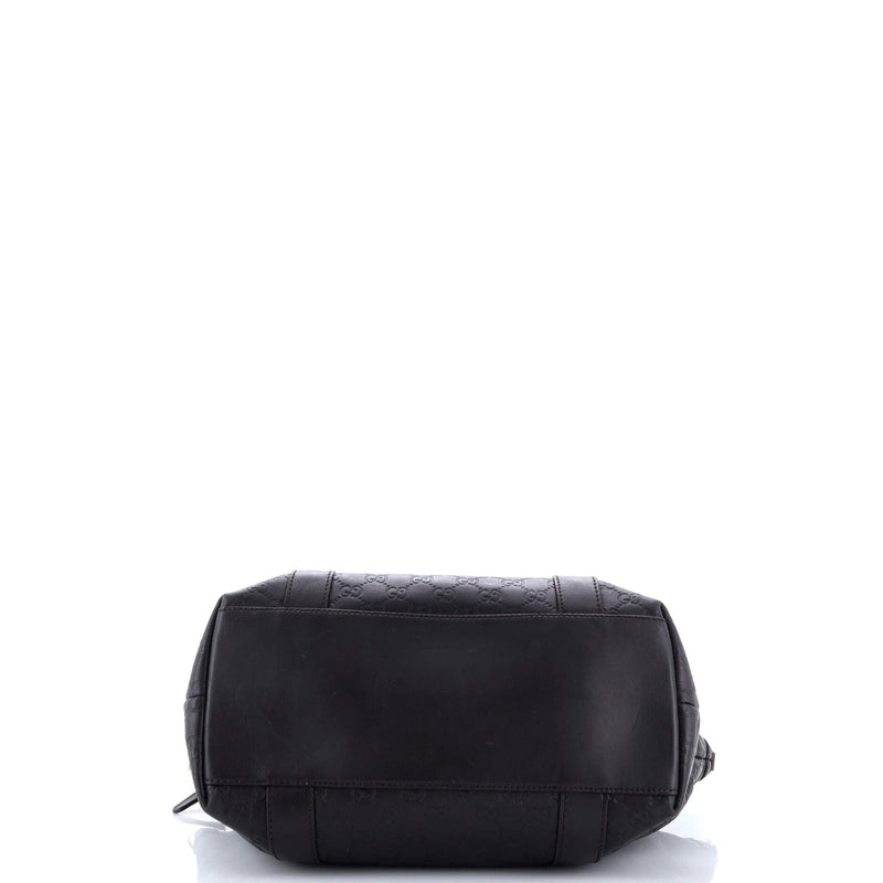 Bamboo Bar Tote Leather With Guccissima