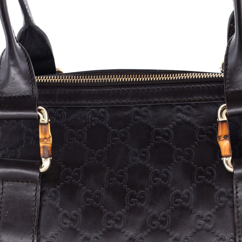 Bamboo Bar Tote Leather With Guccissima