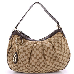 Sukey Hobo Gg Canvas With Leather Medium