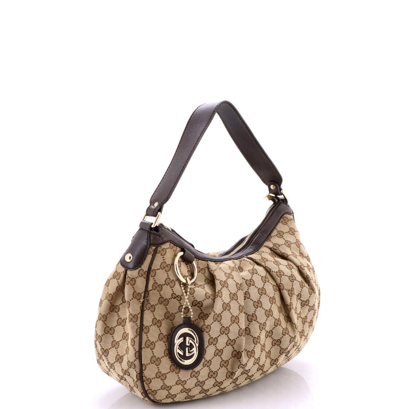 Sukey Hobo Gg Canvas With Leather Medium