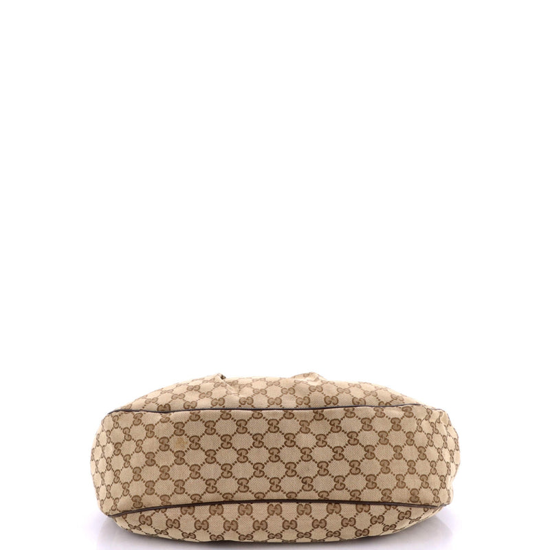 Sukey Hobo Gg Canvas With Leather Medium