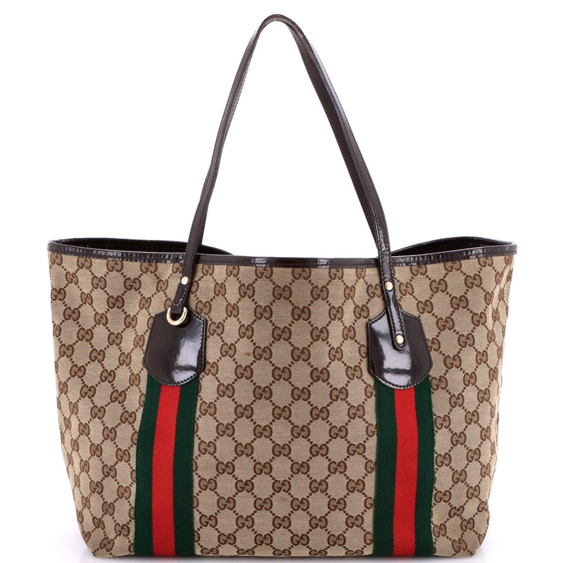 Jolie Web Tote Gg Canvas Large