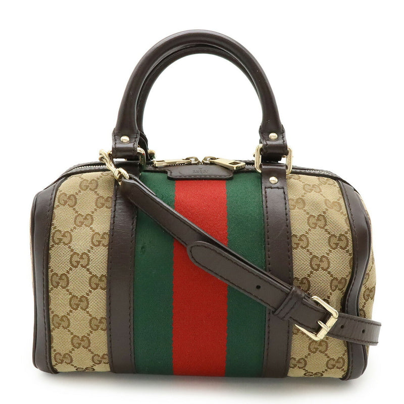 Vintage Web Boston Bag Gg Canvas Small