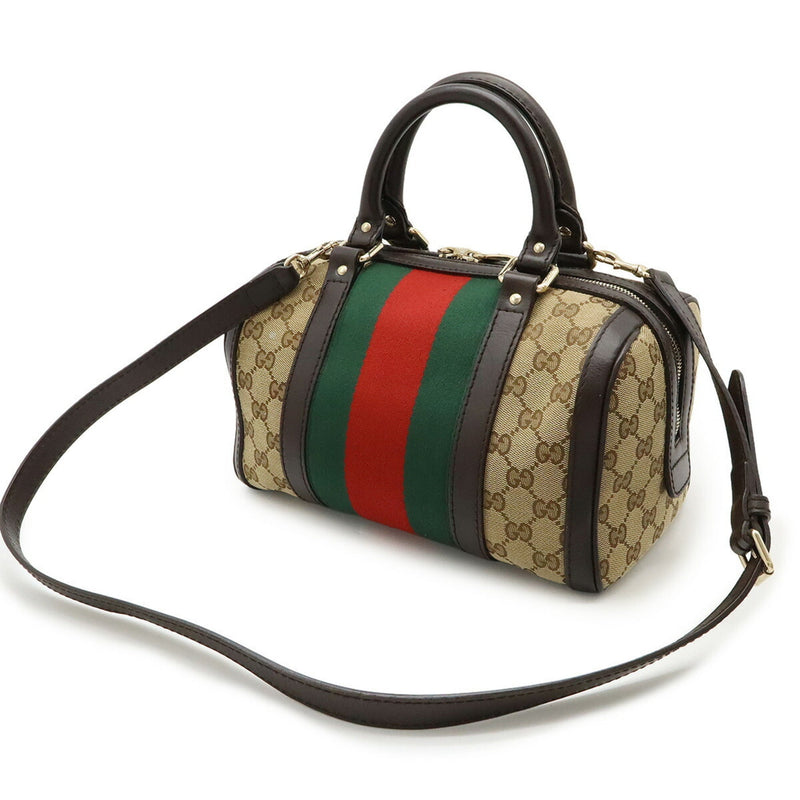 Vintage Web Boston Bag Gg Canvas Small