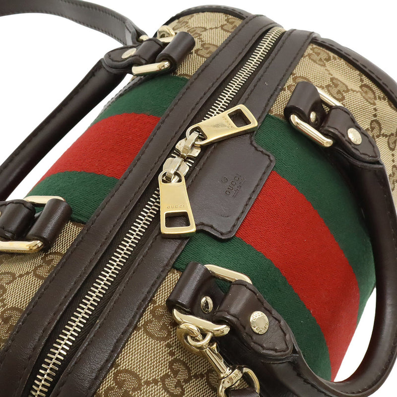 Vintage Web Boston Bag Gg Canvas Small