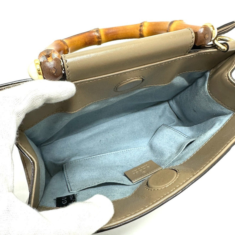 Nymphaea Top Handle Bag Leather Mini