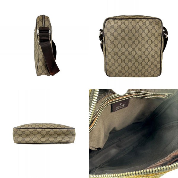 Front Zip Messenger Gg Coated Canvas