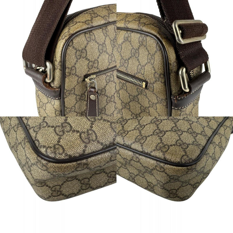Front Zip Messenger Gg Coated Canvas