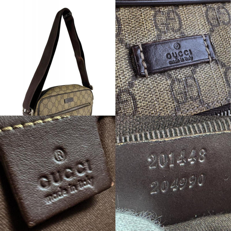 Front Zip Messenger Gg Coated Canvas