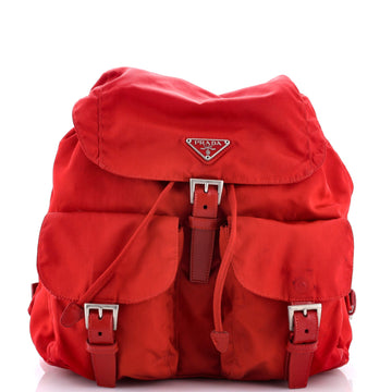 Double Front Pocket Backpack Tessuto