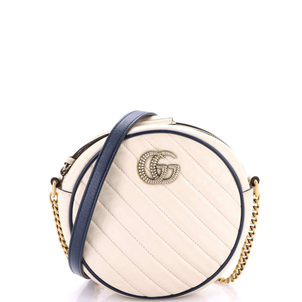 Gg Marmont Round Shoulder Bag Diagonal