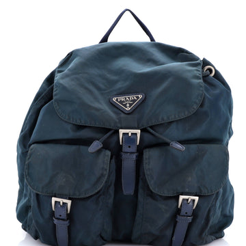 Double Front Pocket Backpack Tessuto