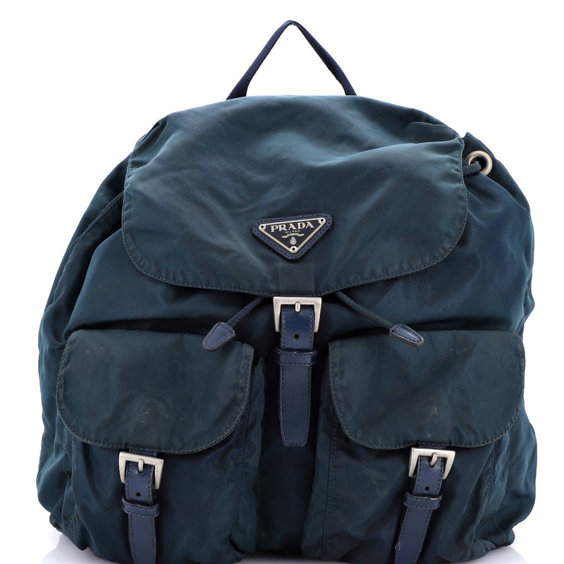 Double Front Pocket Backpack Tessuto