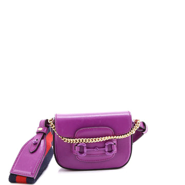 Horsebit Shoulder Bag Leather Super Mini