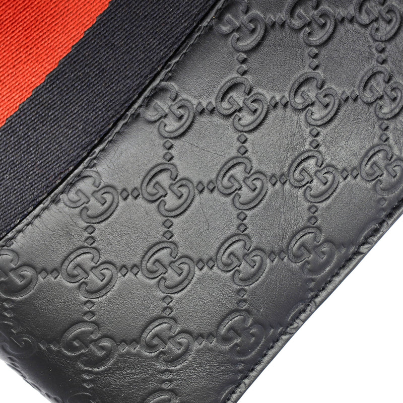 Web Zip Pouch Guccissima Leather