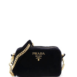 Zip Crossbody Bag Velvet Small