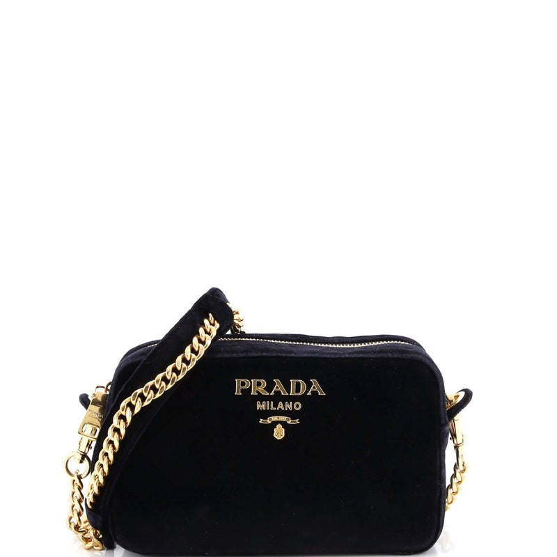 Zip Crossbody Bag Velvet Small