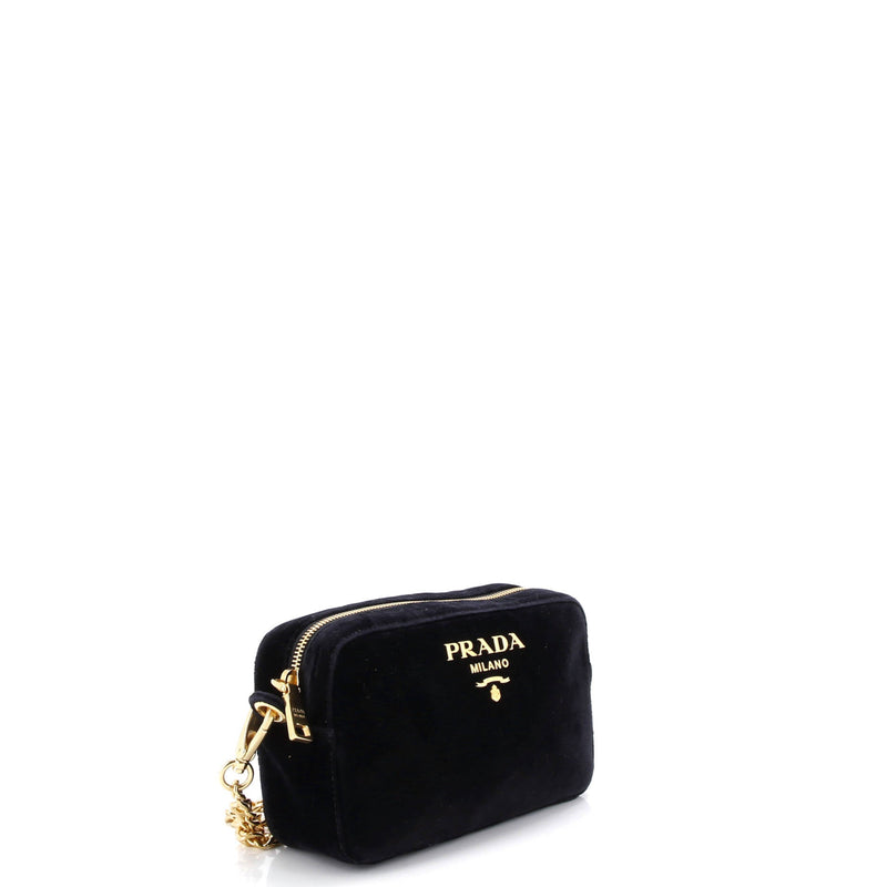 Zip Crossbody Bag Velvet Small