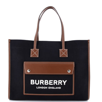 Freya Shopping Tote Canvas With Leather