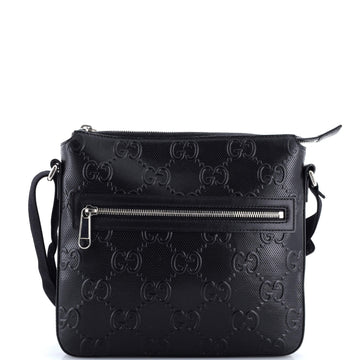 Front Zip Messenger Gg Embossed