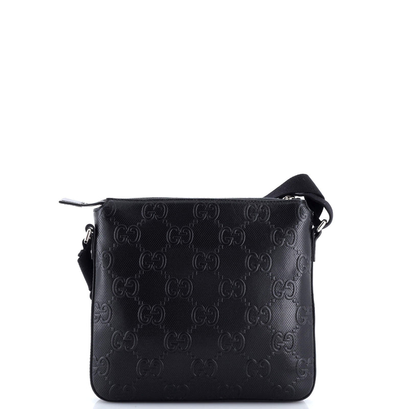 Front Zip Messenger Gg Embossed