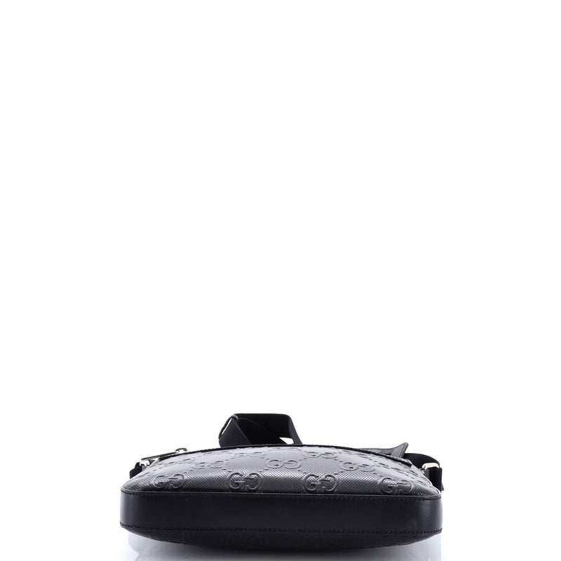 Front Zip Messenger Gg Embossed