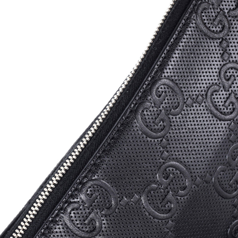 Front Zip Messenger Gg Embossed