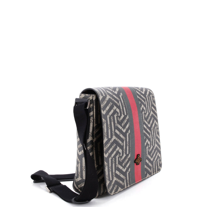 Bee Web Flap Messenger Bag Caleido Gg